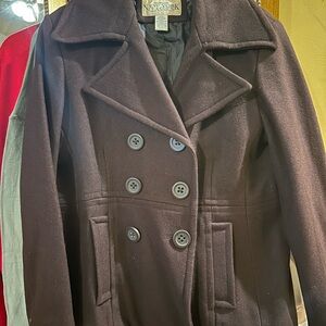New York & Company Women's Dark Brown Peacoat